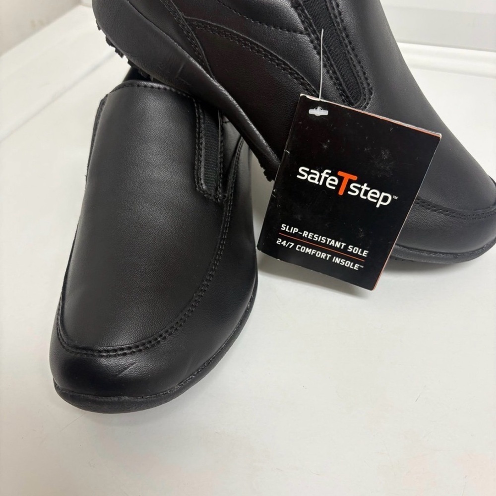 SafeTStep Women’s Size 5.5W Slip-Resistant Work Shoes Black Comfort Insole Non-S - Picture 2 of 10